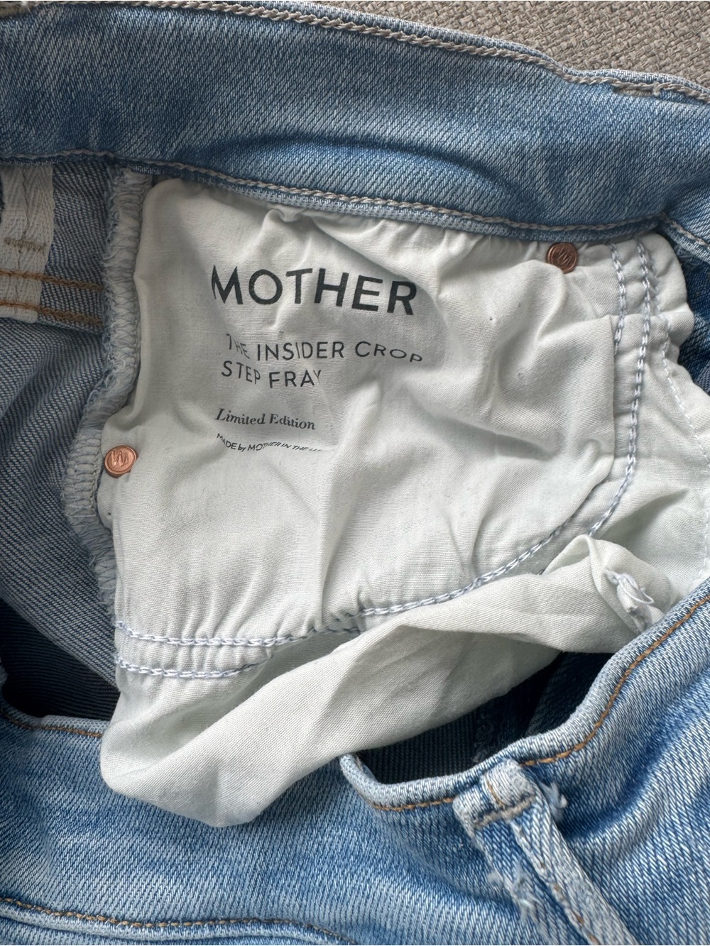 Mother Jeans Light Blue Straight-Leg Women’s Jeans - Classic Wash - Picture 4 of 4